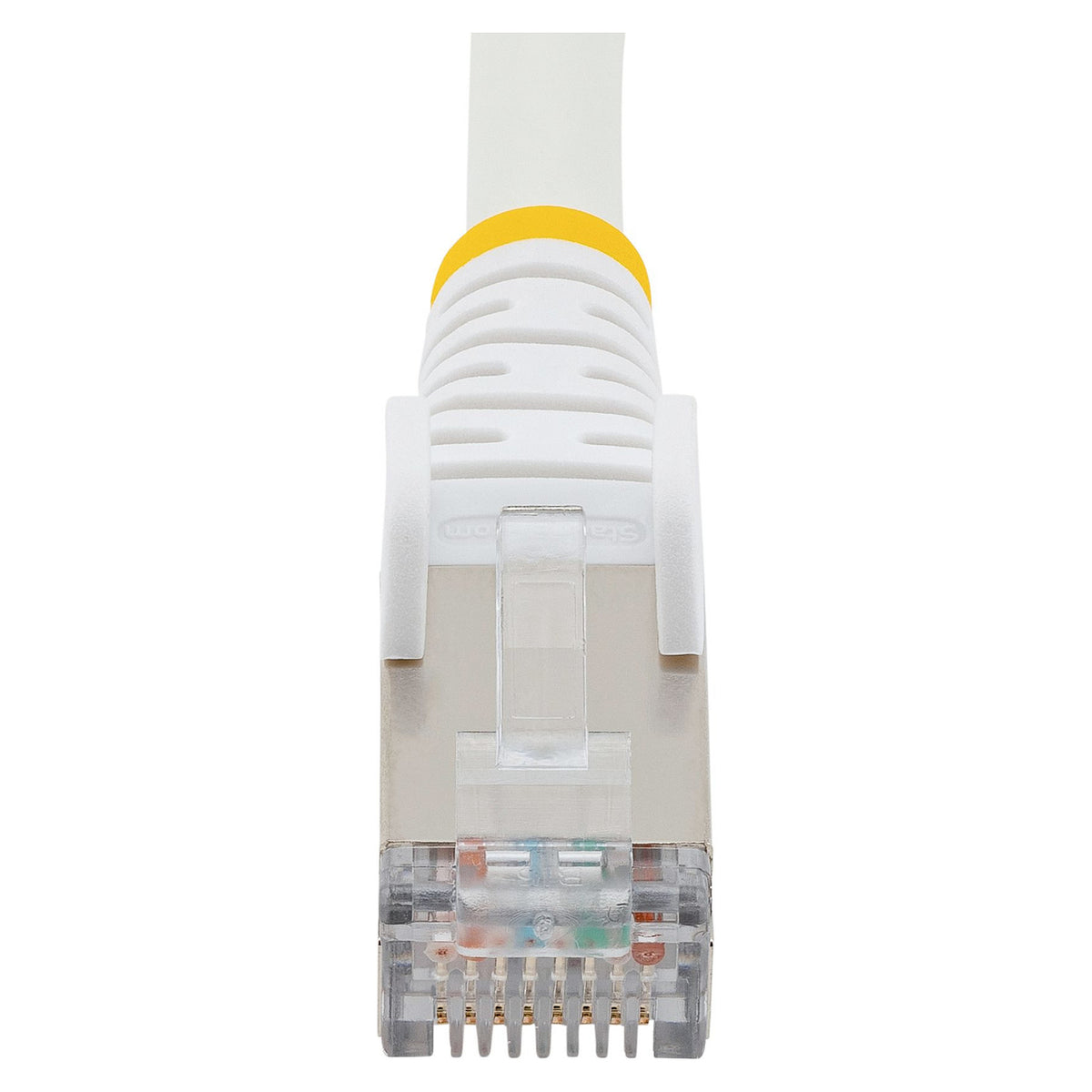 STARTECH.COM 7m CAT6a Ethernet Cable White Low Smoke Zero Halogen LSZH 10GbE 100W PoE S/FTP Snagless RJ-45 Network Patch Cord