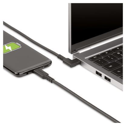 STARTECH.COM 2 m USB-C Kabel Gewinkelt 5Gbit/s USB C auf USB C Datenkabel/Monitor/Docking Station Kabel 4K 100W