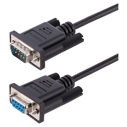 STARTECH.COM 3m RS232 Serial Null Modem Cable Crossover Serial Cable w Al-Mylar Shielding DB9 Serial COM Port Cable Female to Male