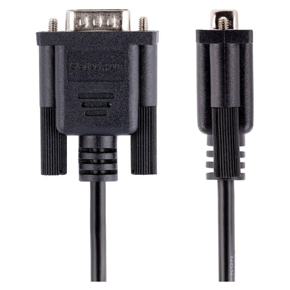 STARTECH.COM 3m RS232 Serial Null Modem Cable Crossover Serial Cable w Al-Mylar Shielding DB9 Serial COM Port Cable Female to Male