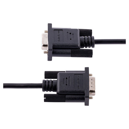 STARTECH.COM 3m RS232 Serial Null Modem Cable Crossover Serial Cable w Al-Mylar Shielding DB9 Serial COM Port Cable Female to Male
