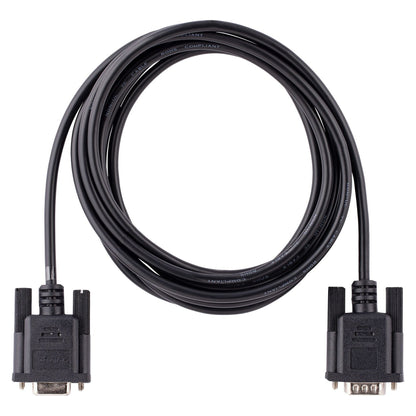 STARTECH.COM 3m RS232 Serial Null Modem Cable Crossover Serial Cable w Al-Mylar Shielding DB9 Serial COM Port Cable Female to Male