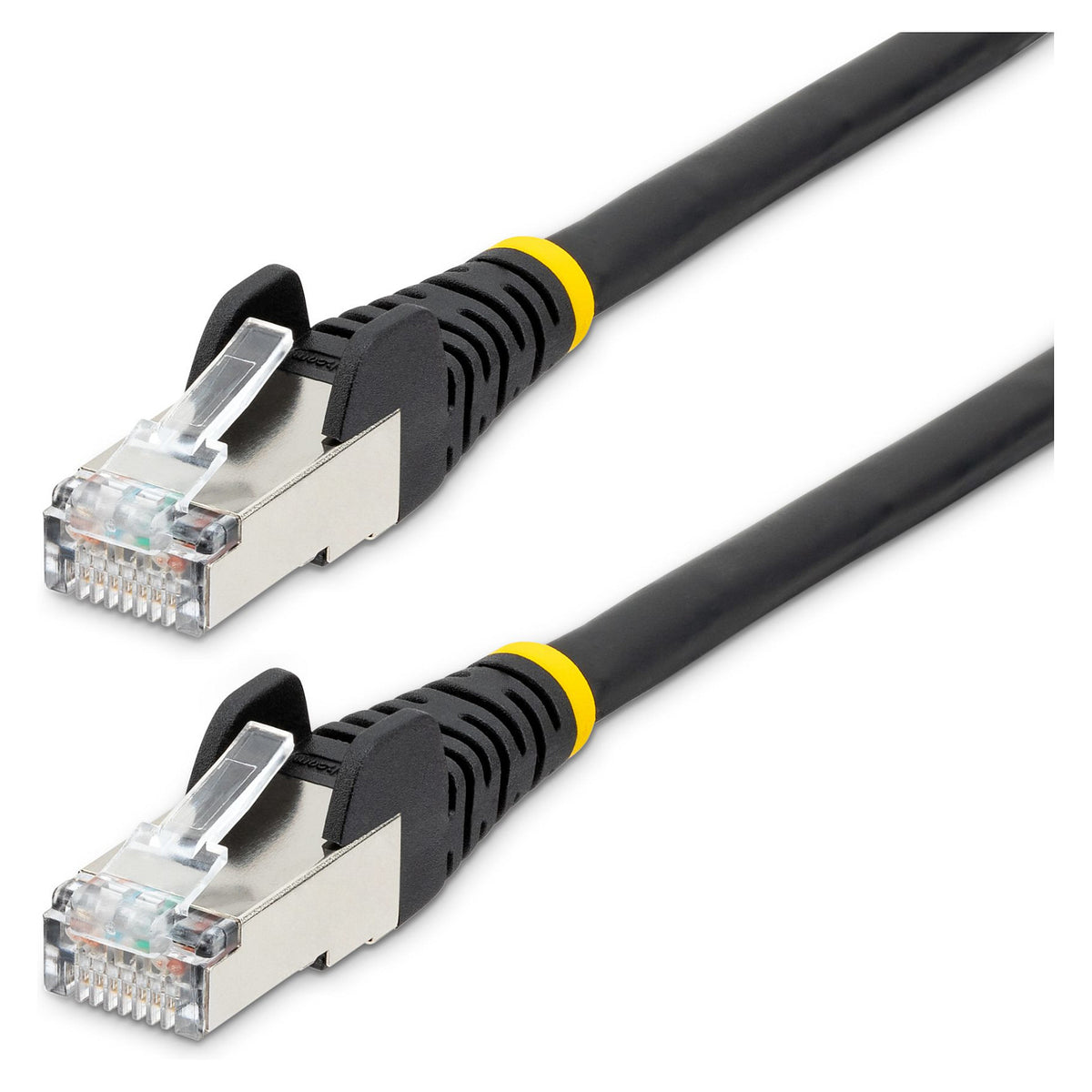 STARTECH.COM 5m CAT6a Ethernet Cable Black Low Smoke Zero Halogen LSZH 10GbE 100W PoE S/FTP Snagless RJ-45 Network Patch Cord
