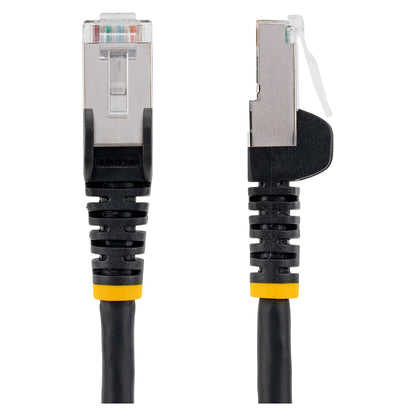 STARTECH.COM 5m CAT6a Ethernet Cable Black Low Smoke Zero Halogen LSZH 10GbE 100W PoE S/FTP Snagless RJ-45 Network Patch Cord