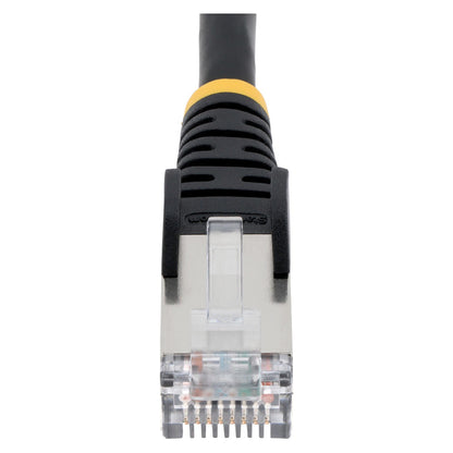 STARTECH.COM 5m CAT6a Ethernet Cable Black Low Smoke Zero Halogen LSZH 10GbE 100W PoE S/FTP Snagless RJ-45 Network Patch Cord