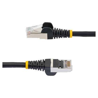 STARTECH.COM 5m CAT6a Ethernet Cable Black Low Smoke Zero Halogen LSZH 10GbE 100W PoE S/FTP Snagless RJ-45 Network Patch Cord