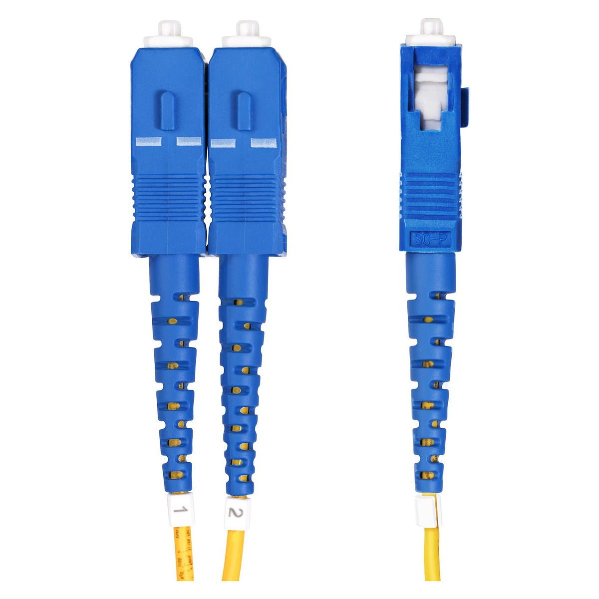 STARTECH.COM 2m OS2 LWL Patchkabel LC zu SC UPC Singlemode Duplex 9/125um 10G Kabel LSZH Glasfaserkabel LC auf SC