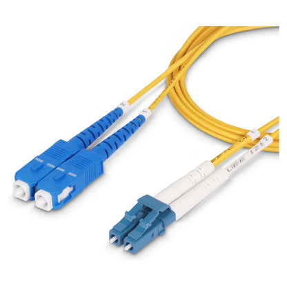 STARTECH.COM 2m OS2 LWL Patchkabel LC zu SC UPC Singlemode Duplex 9/125um 10G Kabel LSZH Glasfaserkabel LC auf SC