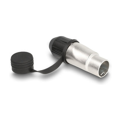 Modularer Stecker feldkonfektionierbar Cat.6A mit robusten Kabelsteckergehäuse und Schutzkappe passend für die Delock Durchführungskupplungen 670