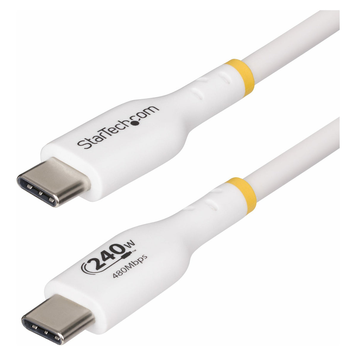 STARTECH.COM 2m Weisses USB-C Ladekabel USB-IF zertifiziert USB C Schnellladekabel 240W PD EPR USB C 2.0 Laptop-Ladekabel