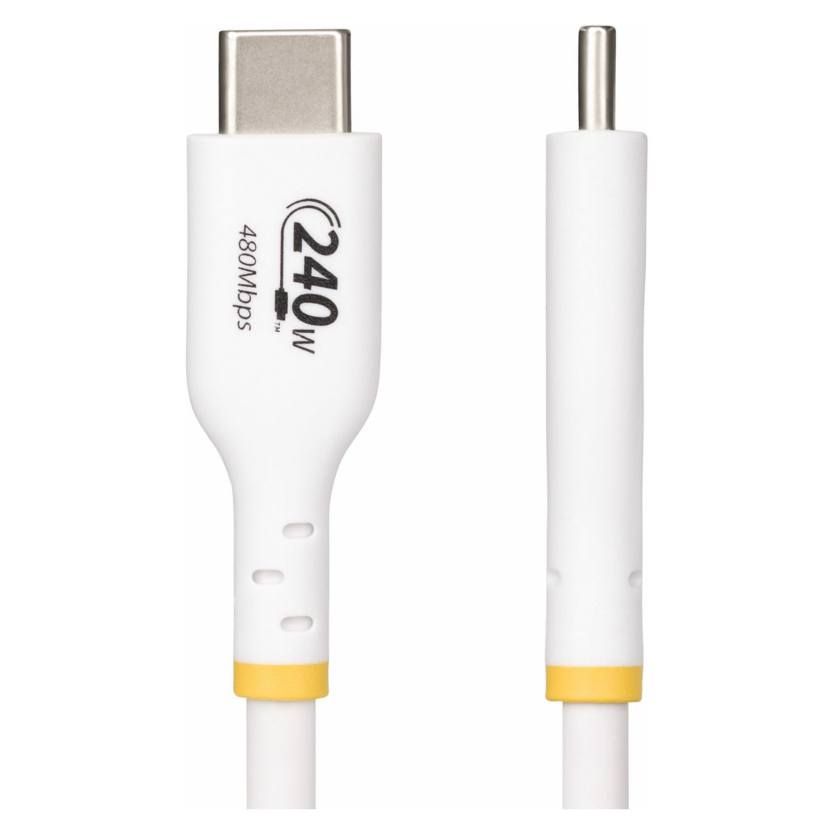 STARTECH.COM 2m Weisses USB-C Ladekabel USB-IF zertifiziert USB C Schnellladekabel 240W PD EPR USB C 2.0 Laptop-Ladekabel