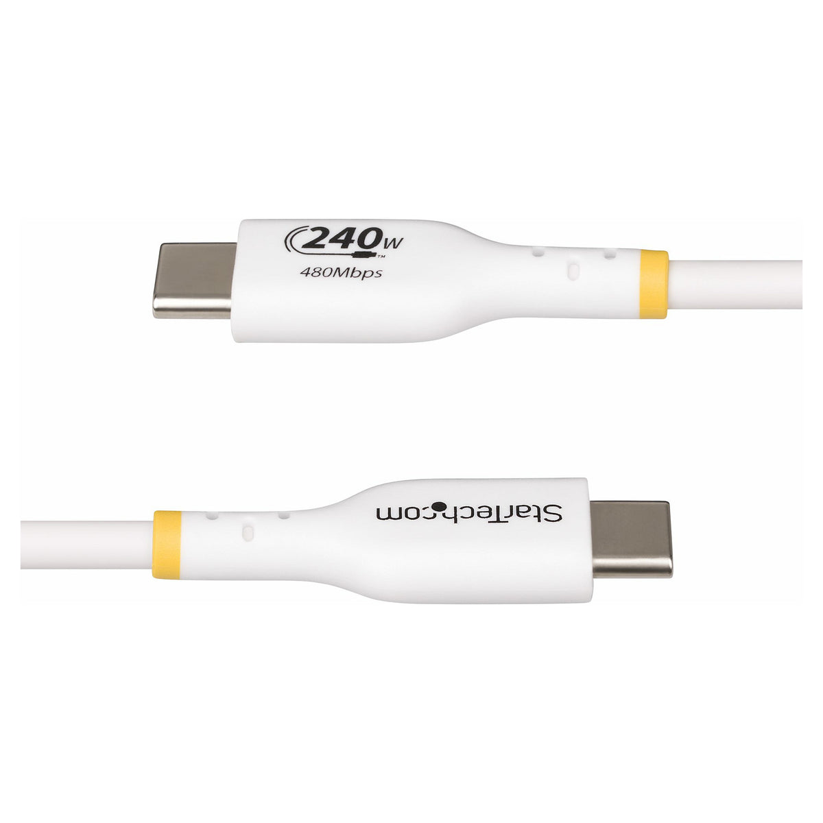 STARTECH.COM 2m Weisses USB-C Ladekabel USB-IF zertifiziert USB C Schnellladekabel 240W PD EPR USB C 2.0 Laptop-Ladekabel