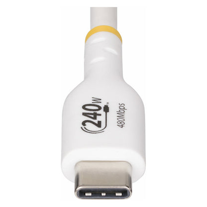STARTECH.COM 2m Weisses USB-C Ladekabel USB-IF zertifiziert USB C Schnellladekabel 240W PD EPR USB C 2.0 Laptop-Ladekabel