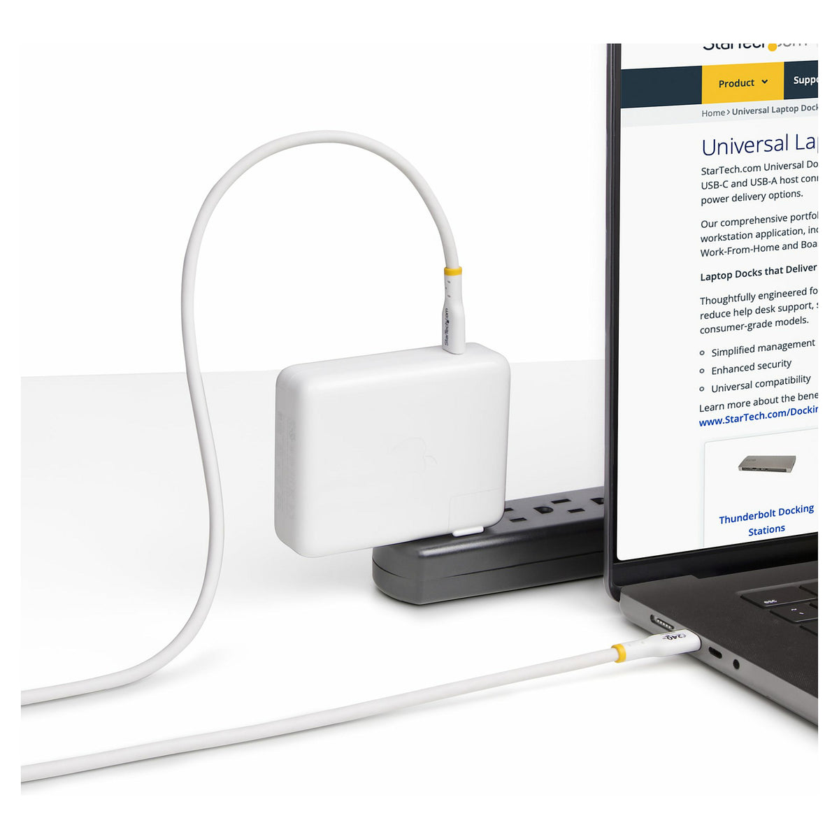 STARTECH.COM 2m Weisses USB-C Ladekabel USB-IF zertifiziert USB C Schnellladekabel 240W PD EPR USB C 2.0 Laptop-Ladekabel