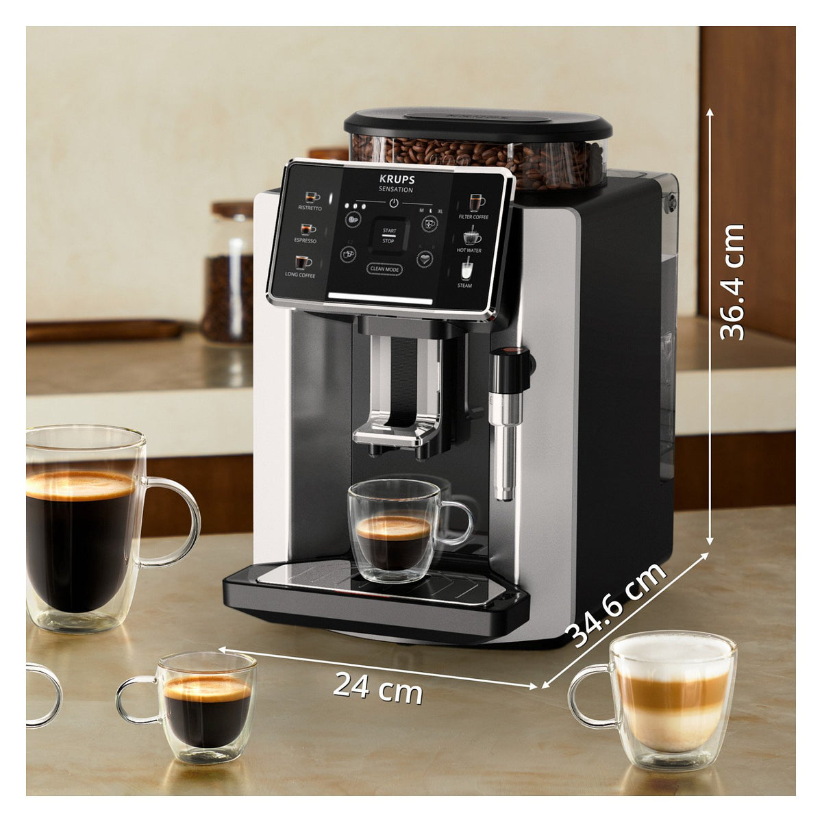 EA910E10 , Kaffeevollautomat , schwarz-silber
