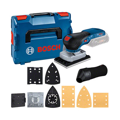 Powertools Akku-Schwingschleifer GSS 18V-13 Professional solo (blau/schwarz, ohne Akku und Ladegert, in L-BOXX, 3 Schleifplatten)