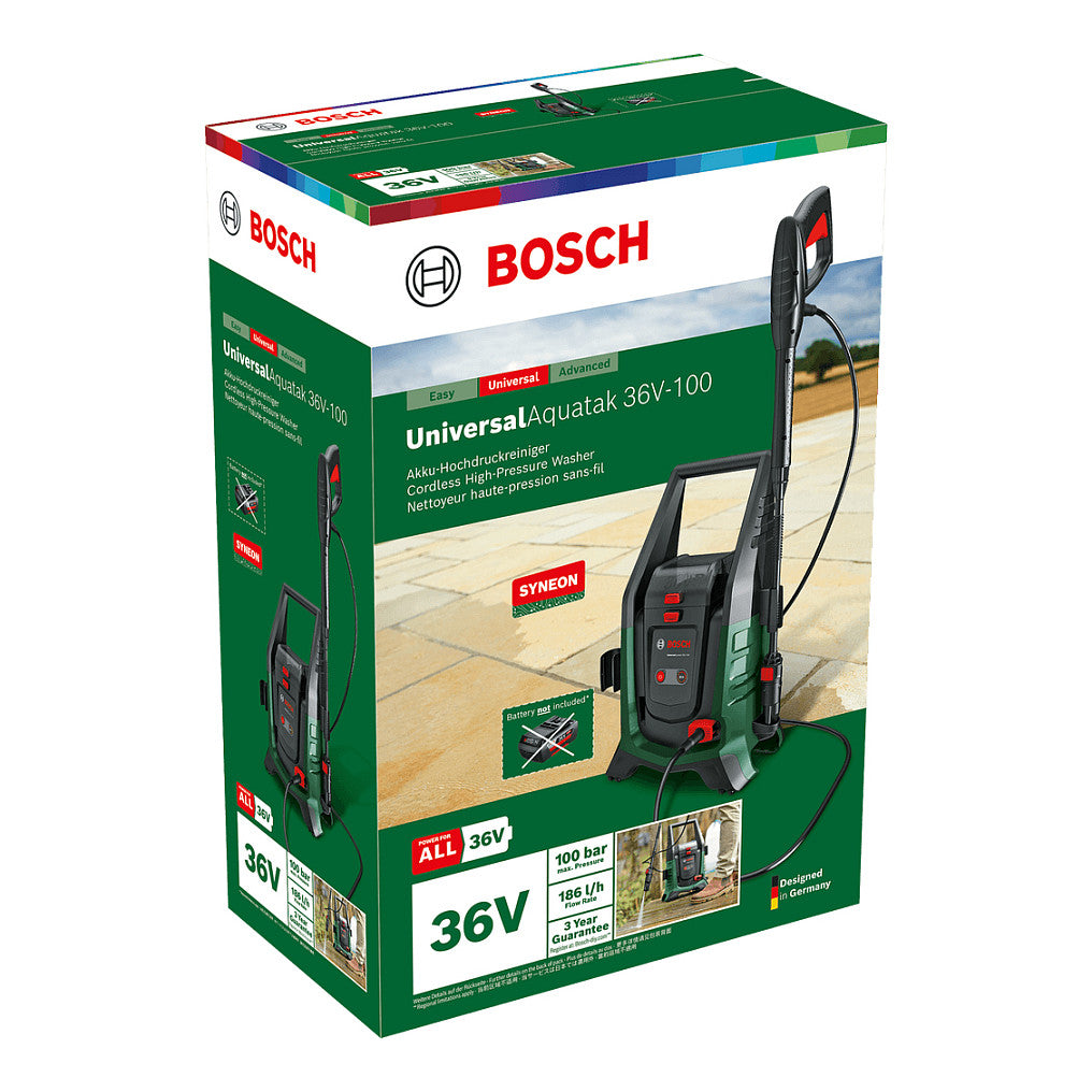 Powertools Akku-Hochdruckreiniger UniversalAquatak 36V-100, 36Volt (grn/schwarz, Li-Ionen Akku 4,0Ah, POWER FOR ALL)