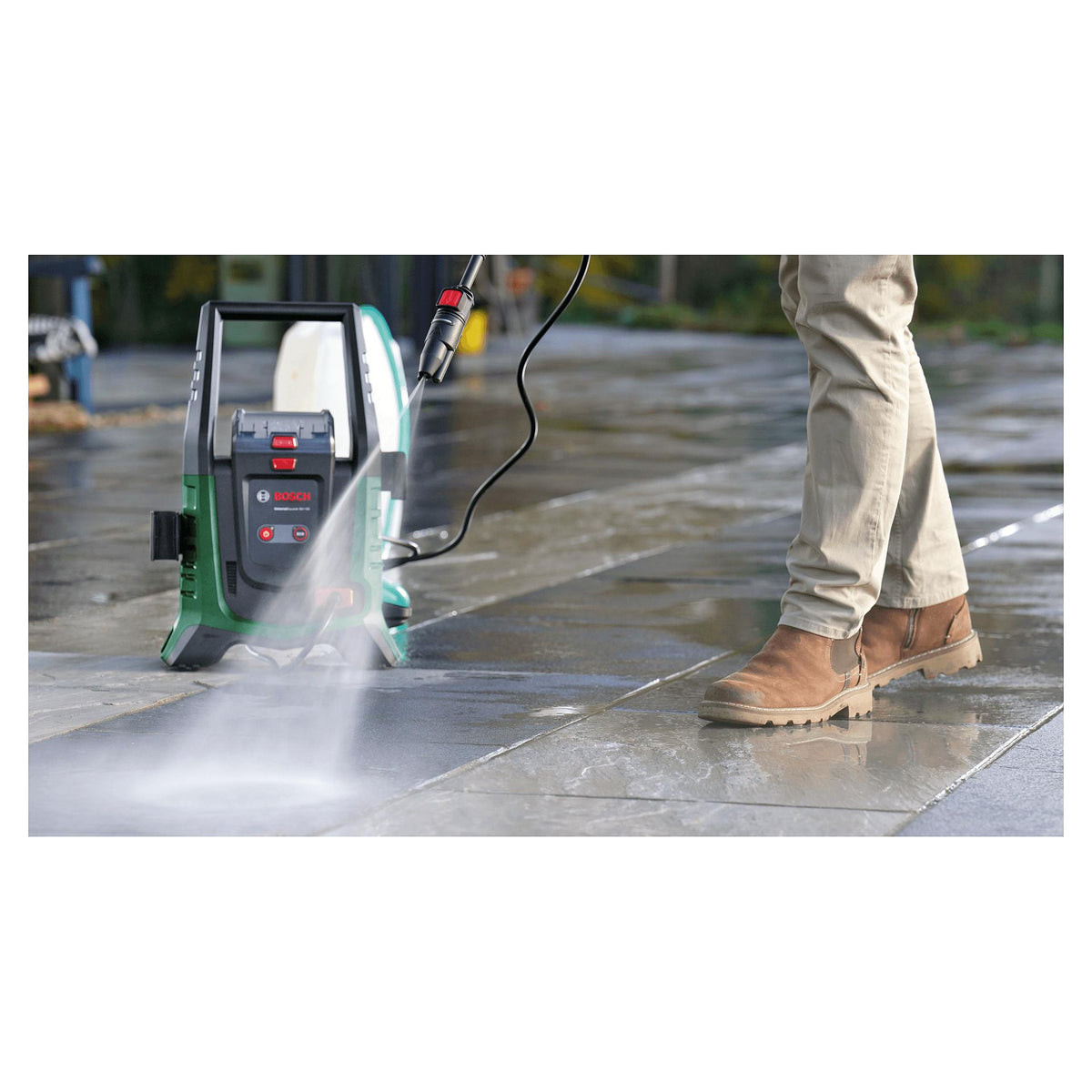 Powertools Akku-Hochdruckreiniger UniversalAquatak 36V-100, 36Volt (grn/schwarz, Li-Ionen Akku 4,0Ah, POWER FOR ALL)