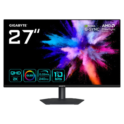 68,6cm/27" (2560x1440) GIGABYTE GO27Q24A WQHD QD-OLED 0,03ms 240Hz HDMI DisplayPort HDR VESA Pivot