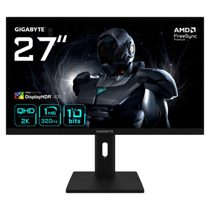 68,6cm/27" (2560x1440) GIGABYTE G27Q3 16:9 WQHD SuperSpeed IPS 1ms 320Hz HDMI DisplayPort USB HDR VESA Pivot