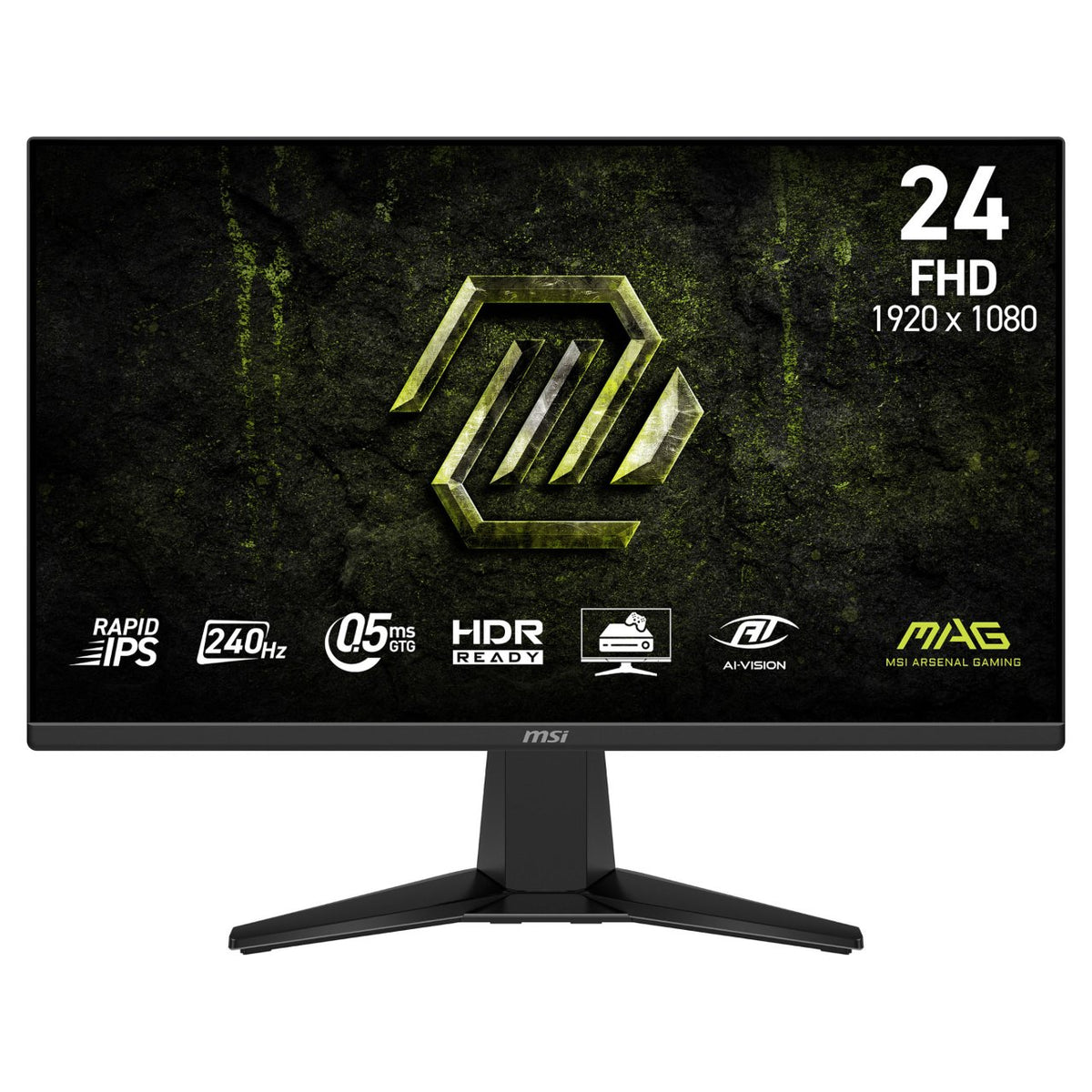 60,5cm/23,8" (1920x1080) MSI MAG 245F X24 16:9 FHD Rapid IPS 1ms 240Hz HDMI DisplayPort VESA HDR Black