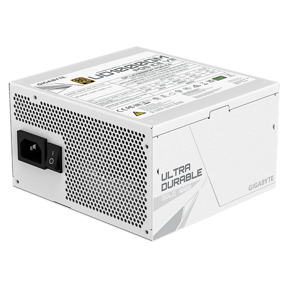 1000W GIGABYTE UD1000GM PG5 V2 ICE ATX Netzteil, 80+ Gold, PCIe5.1, ATX3.1 voll modular