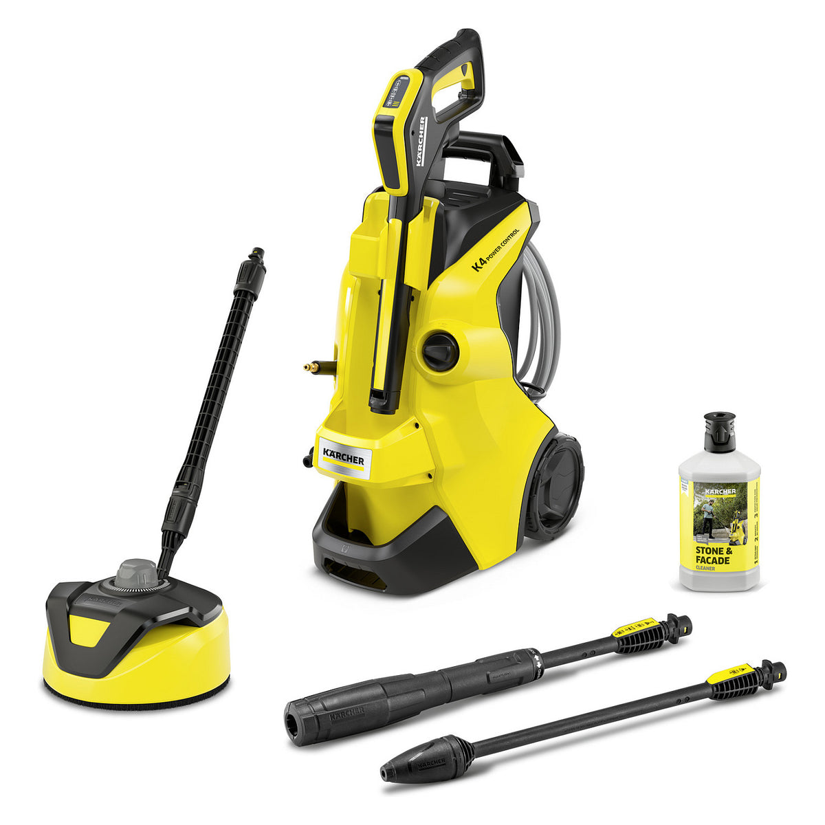 K 4 Power Control Flex Home (gelb/schwarz, mit Dreckfrser und Flchenreiniger T 5)