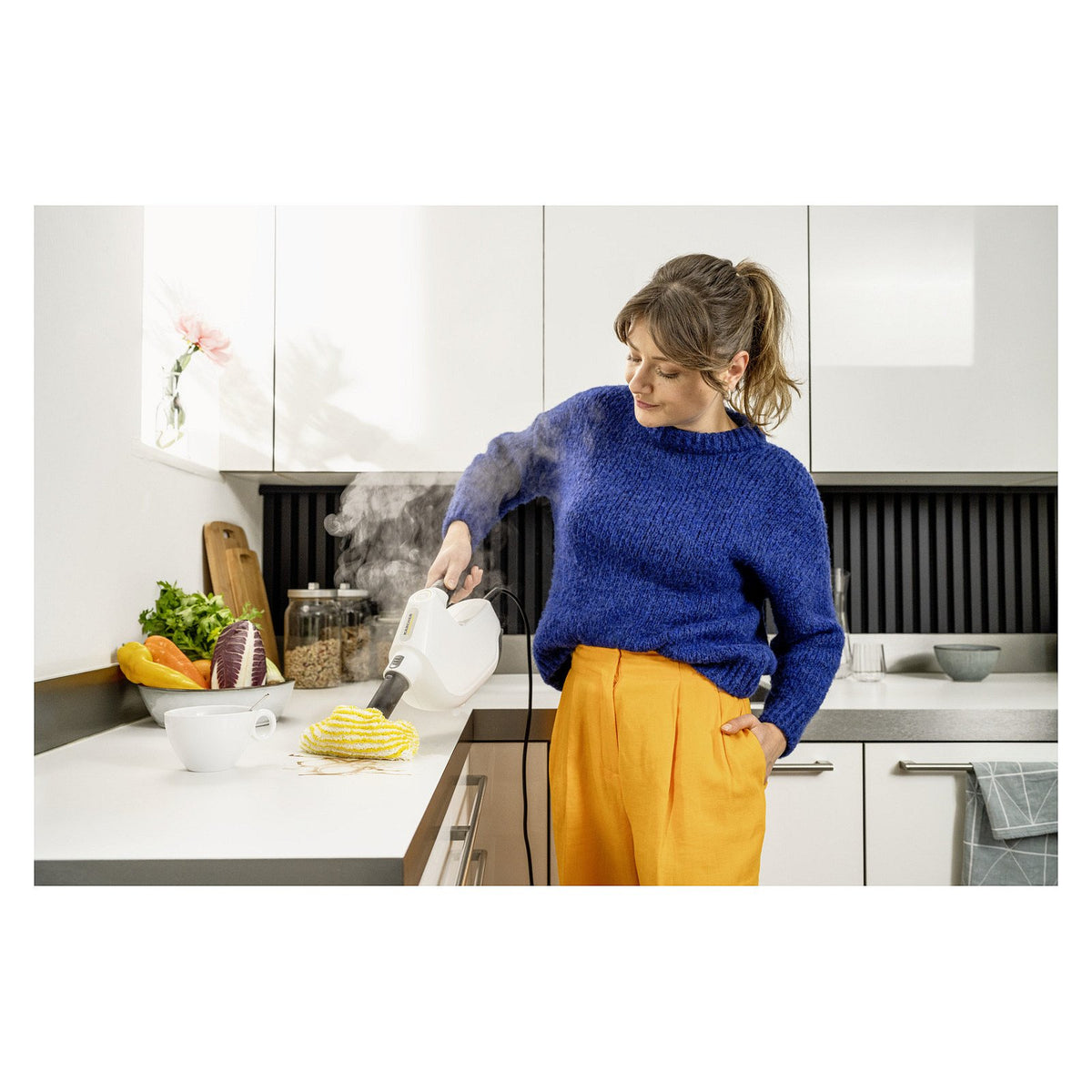 SC 1 Multi & Up (wei, 1.300 Watt, mit Bodenreinigungsset EasyFix Large)