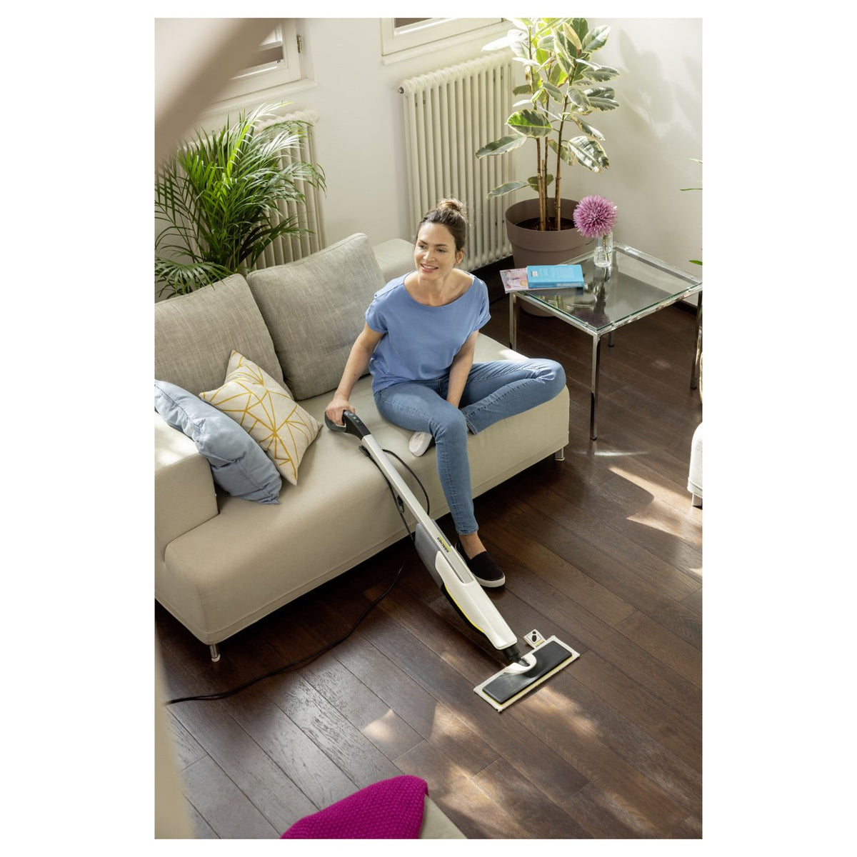 SC 2 Upright EasyFix (wei, 1.600 Watt, mit Bodenreinigungsset EasyFix)