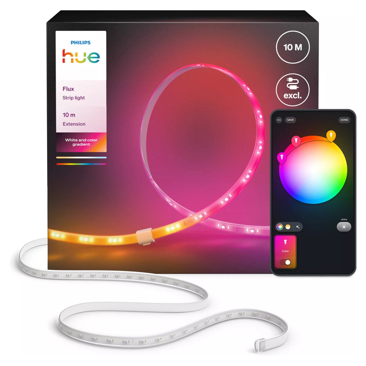 Philips Hue Flux Gradient Lightstrip Zubehr Verlngerung 10m