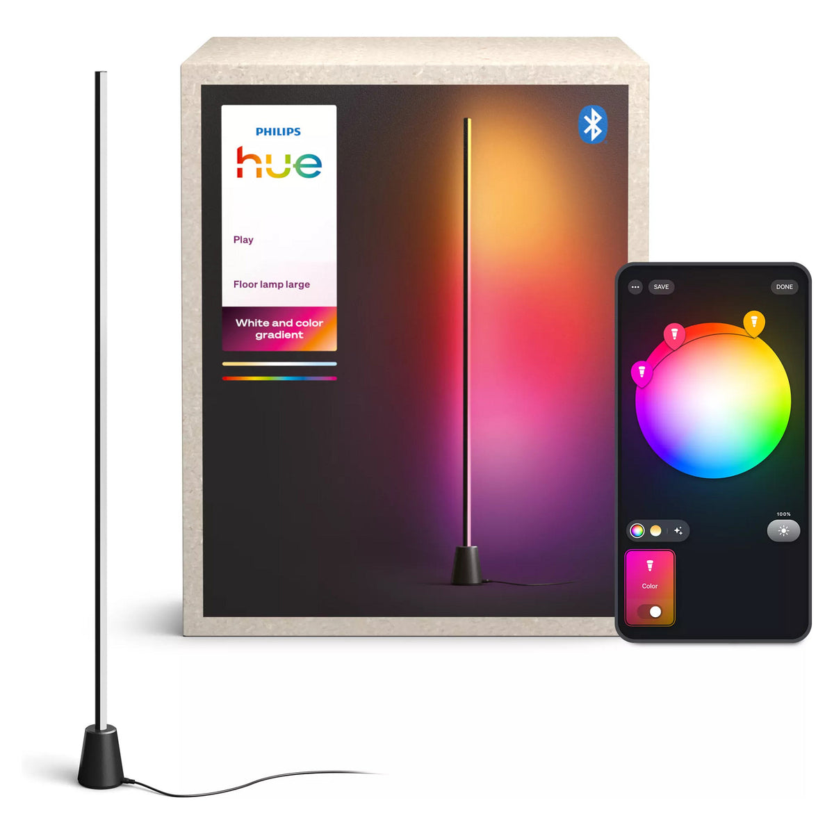 Philips Hue Gradient Play Floor Large Stehleuchte schw.