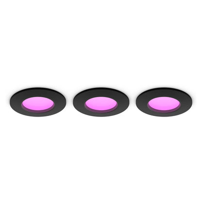 Philips Hue White&Col. Amb. Slim Recessed Light S x3 -Black