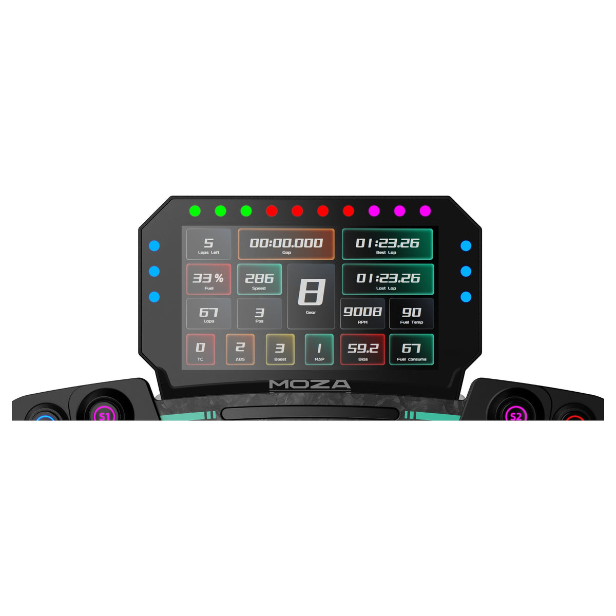Moza Racing Controller RS072 / CM2 Racing Dash Schwarz