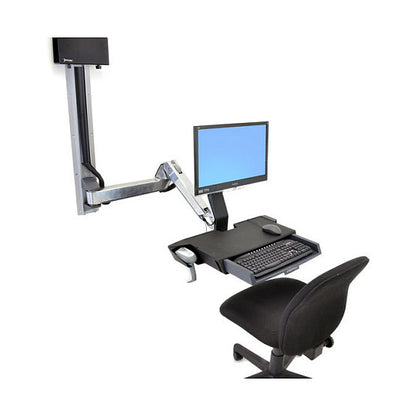 ERGOTRON StyleView Sit-Stand Combo Ablageflaechen-System Wandmontage LCD bis 61cm 24Zoll 14,5kg.mit CPU Halter klein