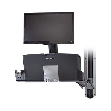 ERGOTRON StyleView Sit-Stand Combo Ablageflaechen-System Wandmontage LCD bis 61cm 24Zoll 14,5kg.mit CPU Halter klein