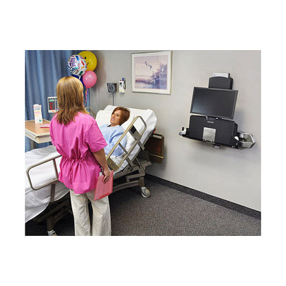 ERGOTRON StyleView Sit-Stand Combo Ablageflaechen-System Wandmontage LCD bis 61cm 24Zoll 14,5kg.mit CPU Halter klein