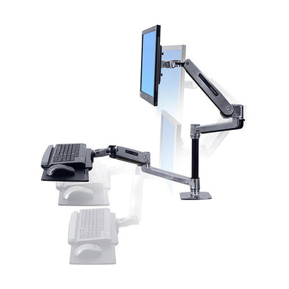 ERGOTRON WorkFit-LX Sitz-Steh-Tischmontagesystem LCD und Tastaturschwenkarm LCD bis 106cm 42Zoll 3,2-11,3kg.