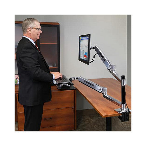 ERGOTRON WorkFit-LX Sitz-Steh-Tischmontagesystem LCD und Tastaturschwenkarm LCD bis 106cm 42Zoll 3,2-11,3kg.