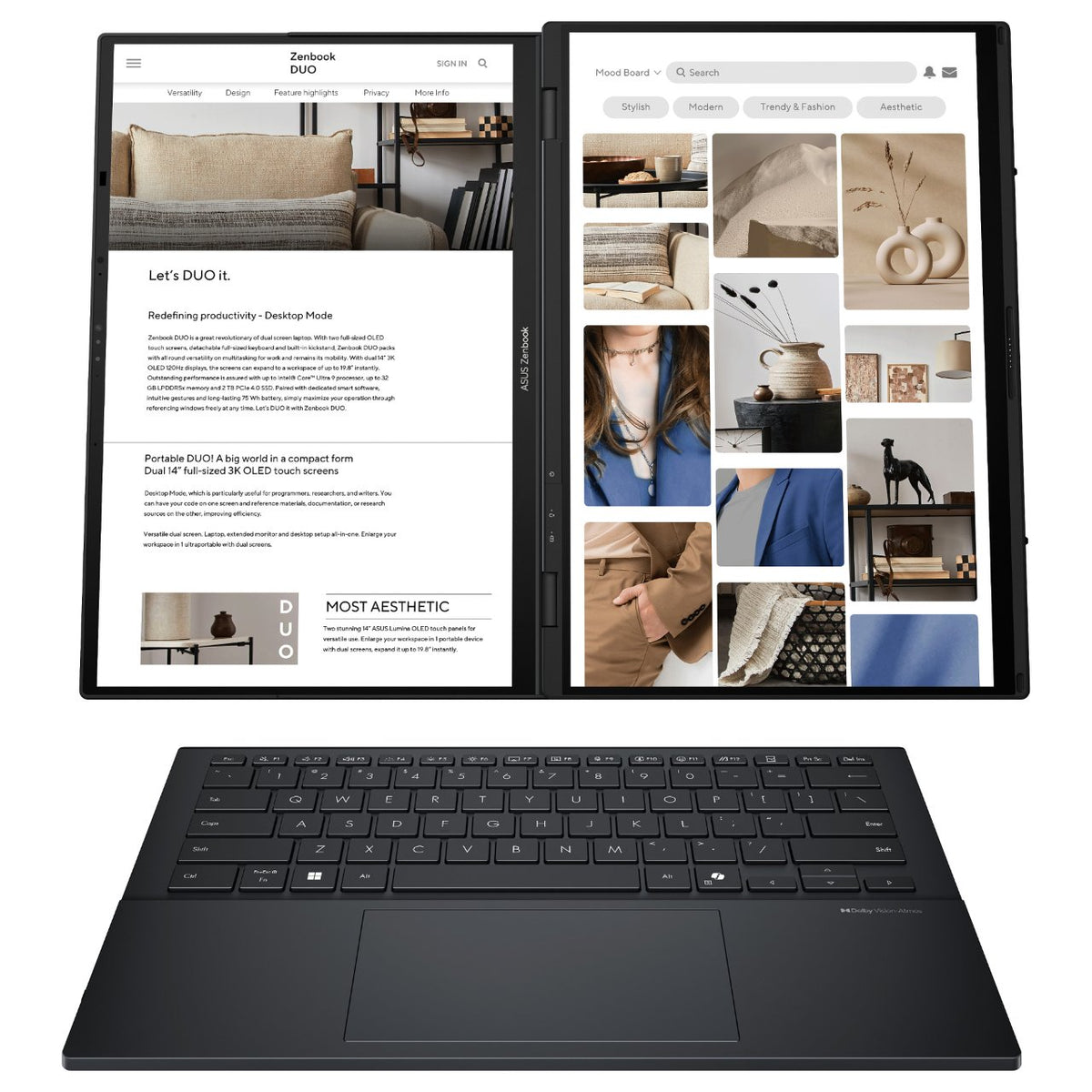 ASUS Zenbook Duo UX8406CA-QL331W CUU9 285H/32GB/1TBSSD/W11 Home Touch