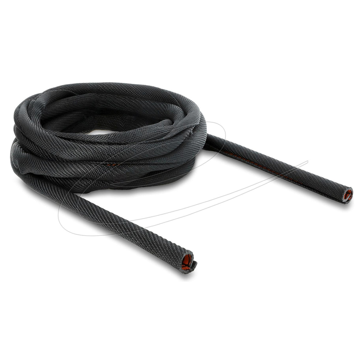 Kabelschutzschlauch mit orangener Verschleißanzeige selbstschließend doppellagig 5 m x 16 mm schwarz
