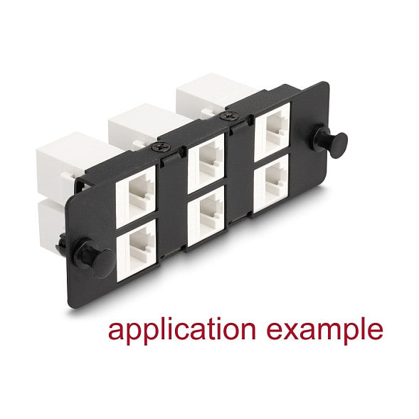 Adapter Panel für Keystone Module 6 Port schwarz