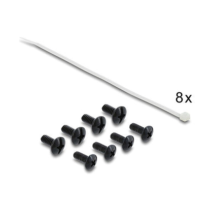 19" 1 HE Patchpanel 24 Port Cat.6 mit LED und Entlastungsschiene ungeschirmt schwarz