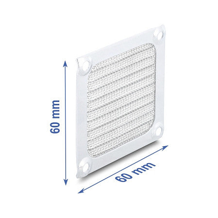 Lüftergitter 60 x 60 mm Aluminium – Lüfter Staubfilter mit Edelstahl-Filtergewebe