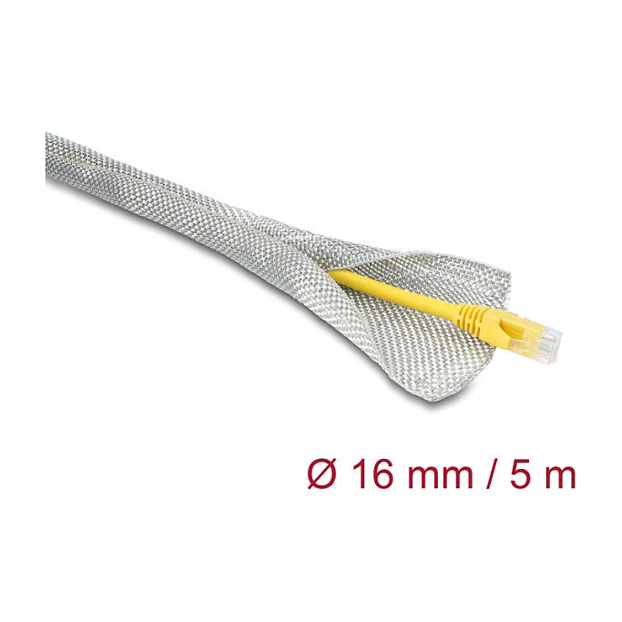Geflechtschlauch zur EMV Abschirmung selbstschließend 5 m x 16 mm