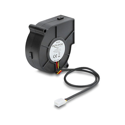 Radiallüfter / Lüftergebläse 12 V DC 75 x 75 x 30 mm mit 3-Pin Lüfteranschluss, schwarz