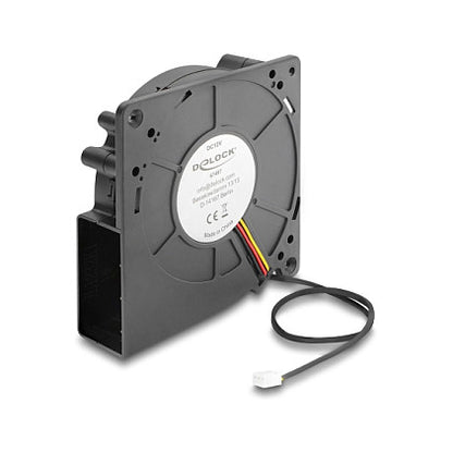 Radiallüfter / Lüftergebläse 12 V DC 120 x 120 x 33 mm mit 3-Pin Lüfteranschluss, schwarz