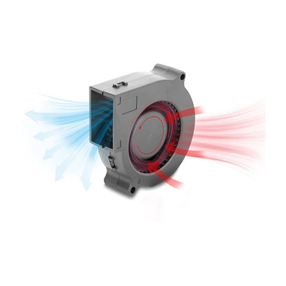 Radiallüfter / Lüftergebläse 12 V DC 75 x 75 x 25 mm mit 3-Pin Lüfteranschluss, schwarz