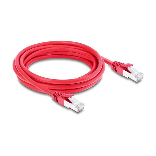 RJ45 Netzwerkkabel Cat.6A S/FTP 3 m rot