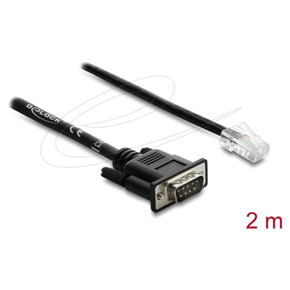 Seriell RS-232/422/485 Adapterkabel Sub-D 9 Stecker zu RJ45 Stecker 2 m