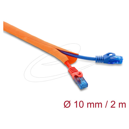 Kabelschutzschlauch selbstschließend 2 m x 10 mm orange